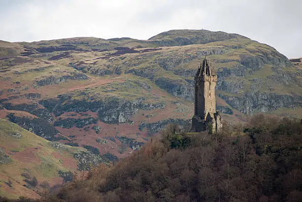 The Wallace Monument, near Stirling in Scotland, was built to commemorate the life of William Wallace, the 13th Century Scottish patriot.