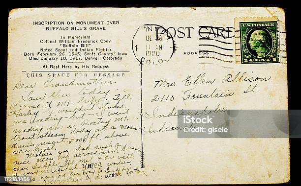 Vintage Postcard Dated 1920 Stock Photo - Download Image Now - Antique, Archives, Beauty