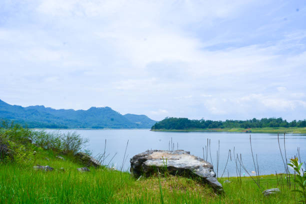 photo of a waterscape in a village in indonesia - falling glacier snow alp ストックフォトと画像