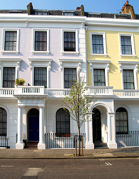 london town ospita - london england sash window house georgian style foto e immagini stock