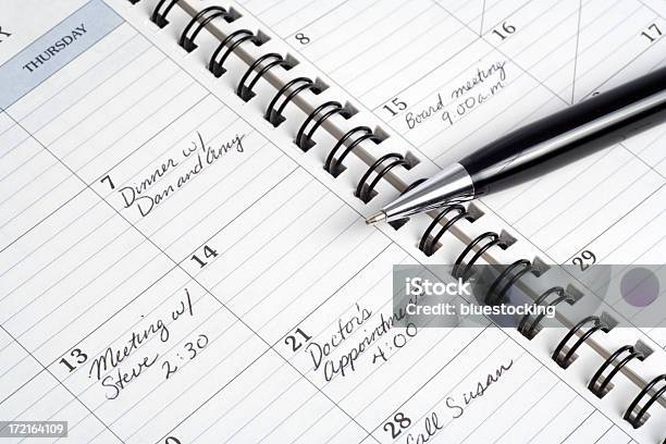 Schedule Planner Stock Photo - Download Image Now - Calendar, Busy, Efficiency