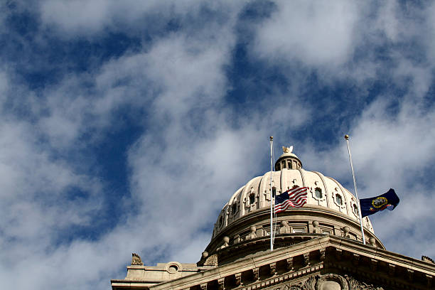 istock Flags at Half Mast over Idaho Statehouse 172164152