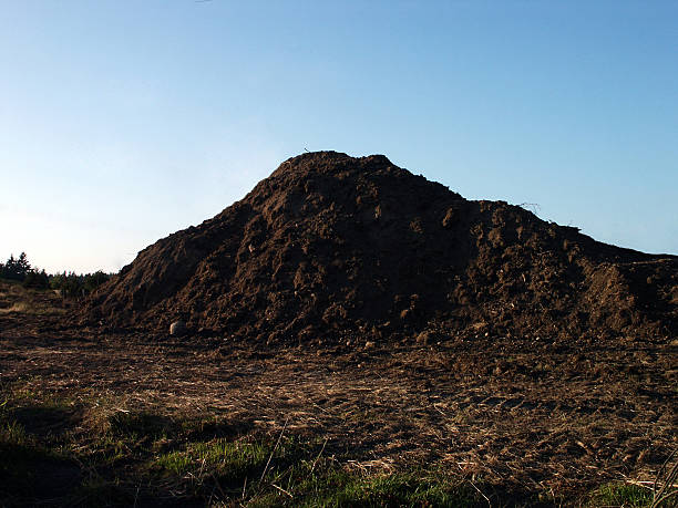 Big pile of dirt stock photo