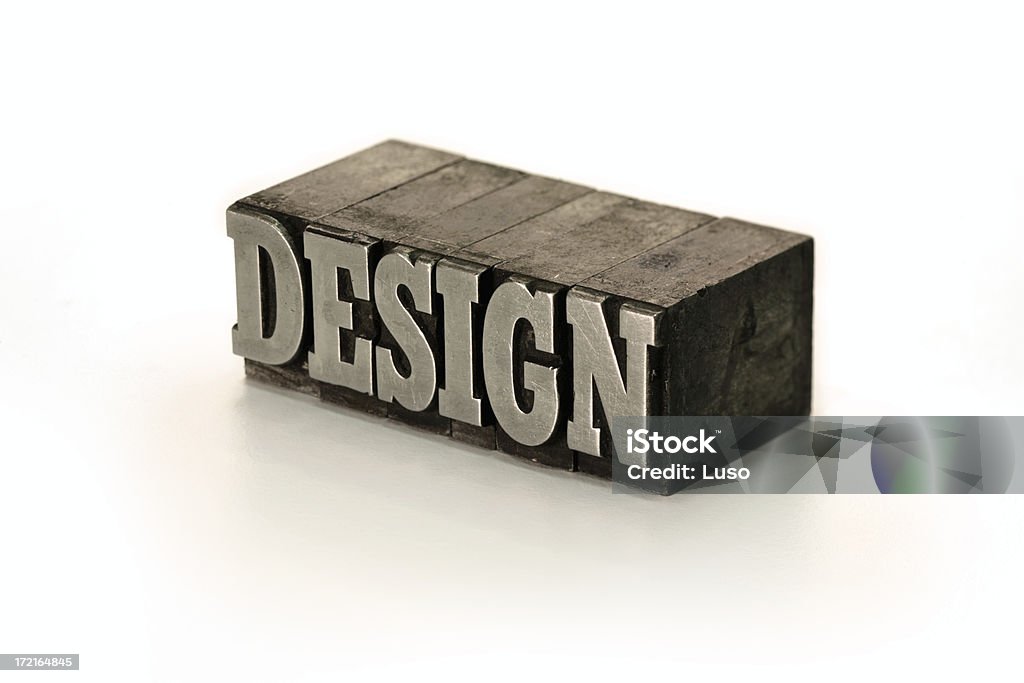 Le mot DESIGN d'impression Blocs - Photo de Bloc libre de droits