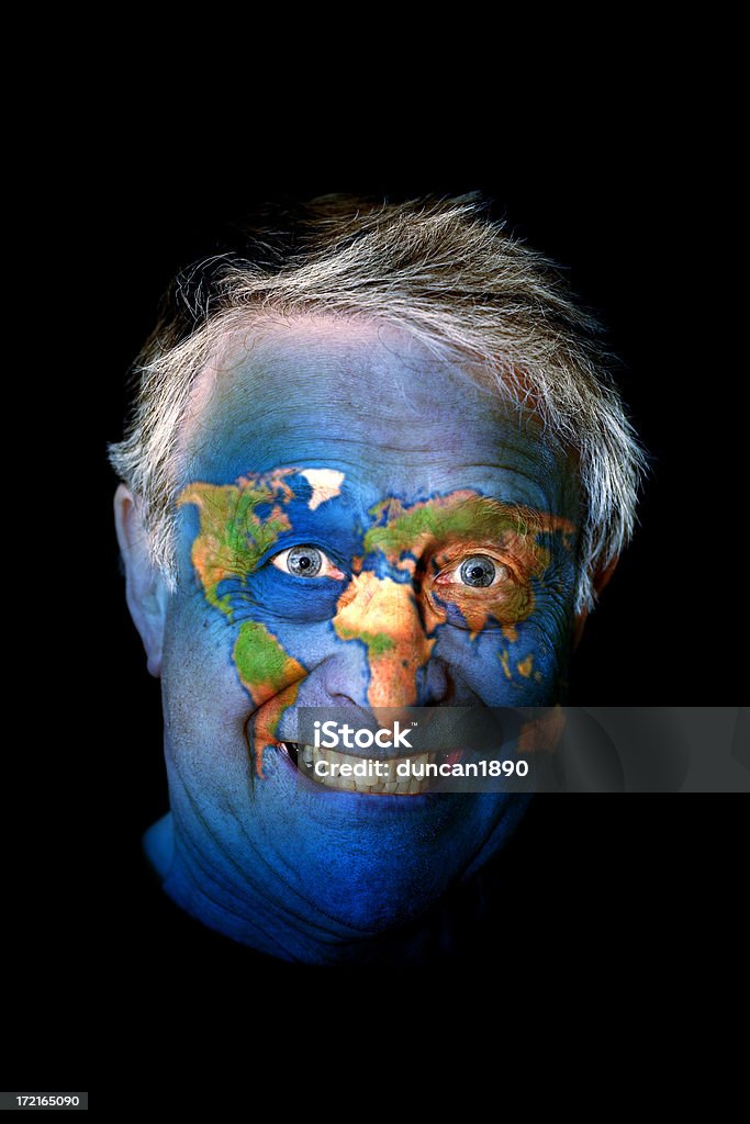 Earth человек-это mad world - Стоковые фото Глаз роялти-фри