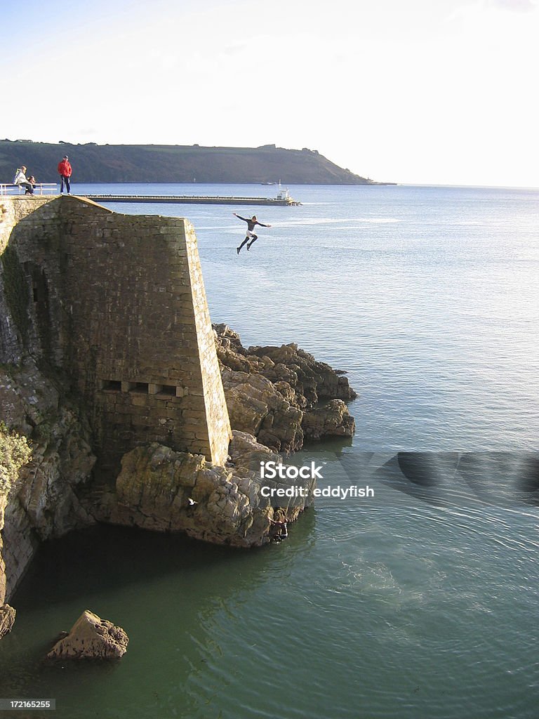 big jumper Plymouth dare devils take a leap of faith... Child Stock Photo