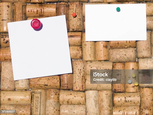 Pinboard With Blank Note And Business Card Stock Photo - Download Image Now - Advice, Art And Craft, Backgrounds