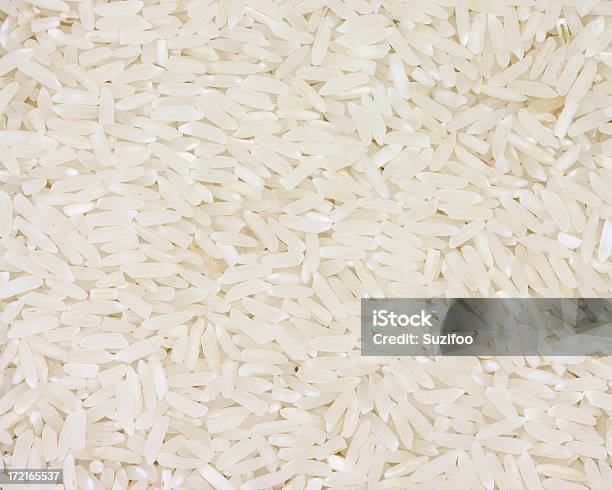 White Rice Stock Photo - Download Image Now - Long Grain Rice, Basmati Rice, Backgrounds