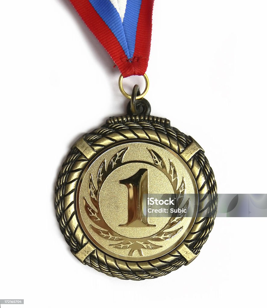 Золотая медаль - Стоковые фото Награда роялти-фри