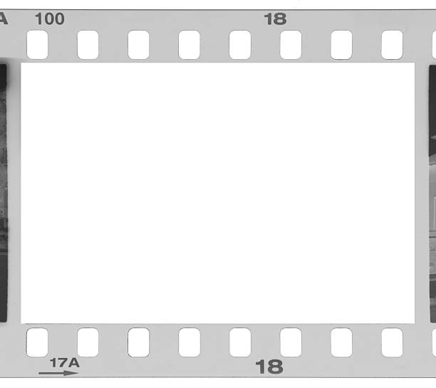 istock Grunge 35mm Negative Film Frame with Dust and Scratches B/W 172166039