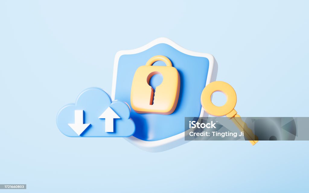 Encryption Shield Images Cloud Computing And Shield Data Encryption And Protection 3d Rendering ...