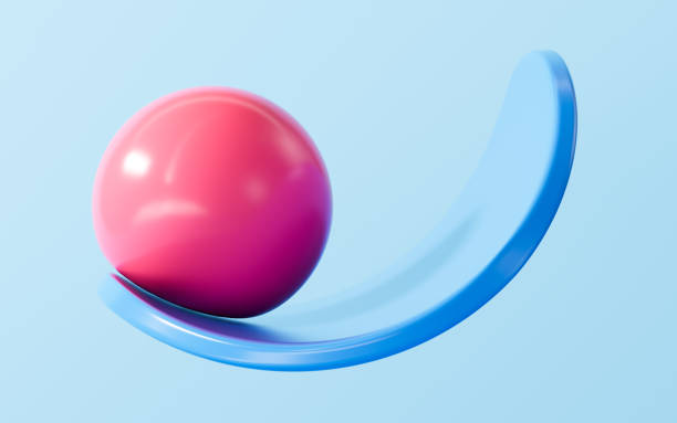 istock Cartoon colorful and bouncing spheres, 3d rendering. 1721671011
