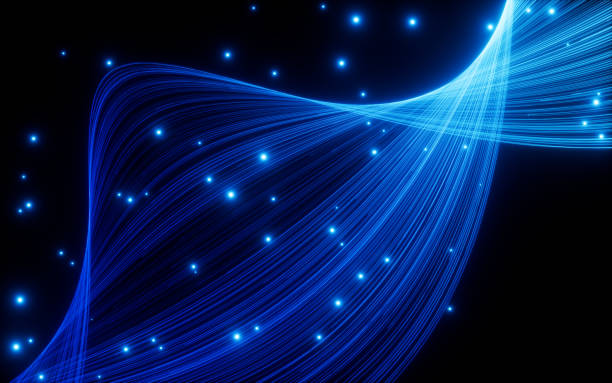 istock Abstract glowing particles trail, magic glow energy motion particles. 1721671535