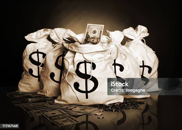 Money Bags Stock Photo - Download Image Now - Money Bag, Currency, Dollar Sign