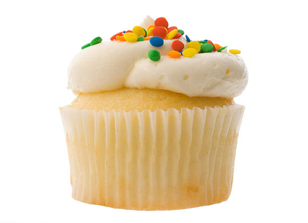 Children's muffins in blue baskets colorful in the colors and shapes of wild animals