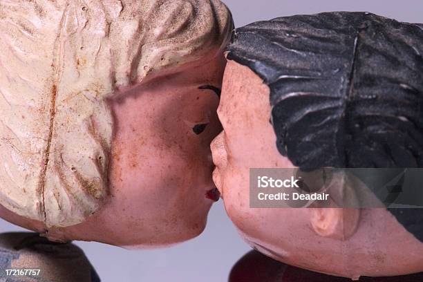 Antique Kissing Dolls Love Stock Photo - Download Image Now - Child, Men, Women