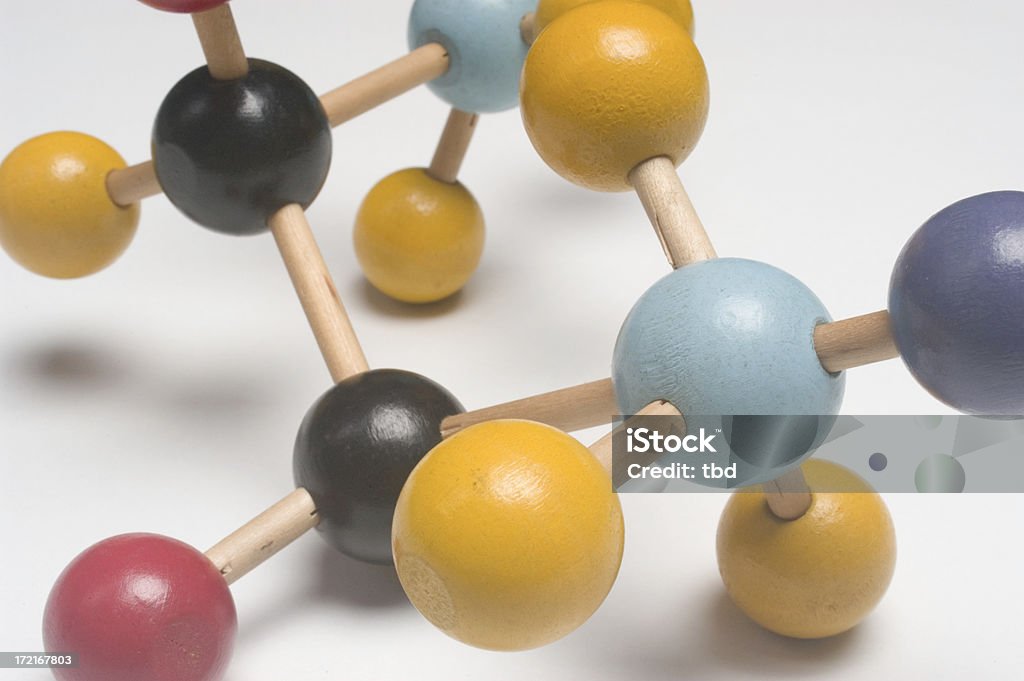 Modello molecolare-Primo piano - Foto stock royalty-free di Atomo