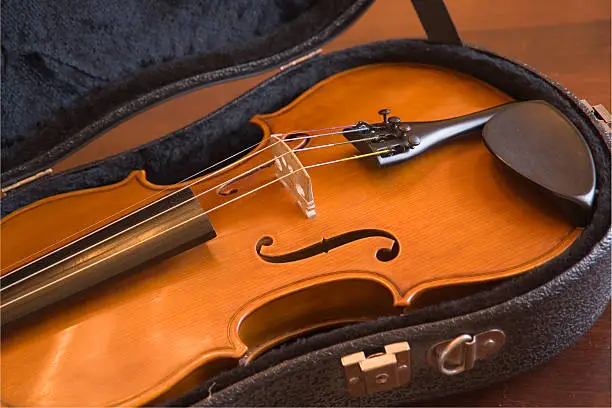 Subject: A violin in its carrying case