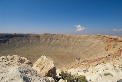 This unique crater was created 1000's of years ago with the crash of a meteorite in the Arizona desert outside Flaggstaff.