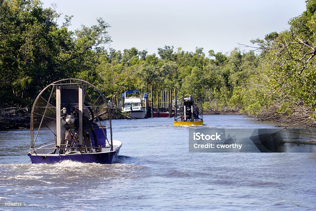 Airboats na rzekę - Zbiór zdjęć royalty-free (Park Narodowy Everglades)