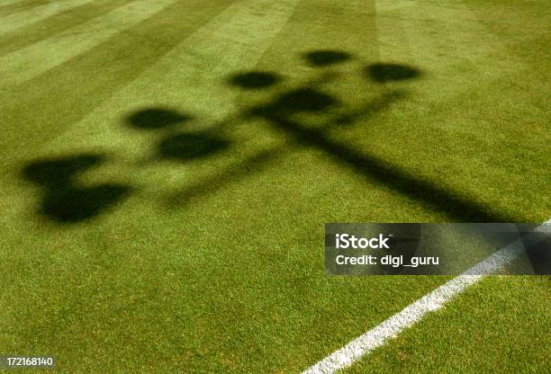 Stadio Di Luci E Ombre Sul Campo Di Gioco - Fotografie stock e altre immagini di Attività ricreativa - Attività ricreativa, Colore verde, Competizione