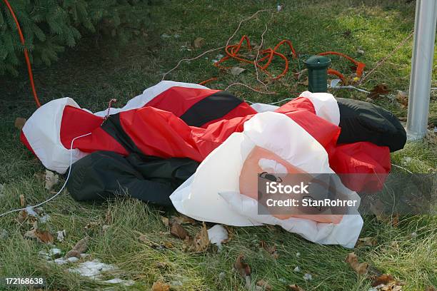 Holiday Fatigue 1 Christmas Stress Stressed Out Santa Claus Stock Photo - Download Image Now