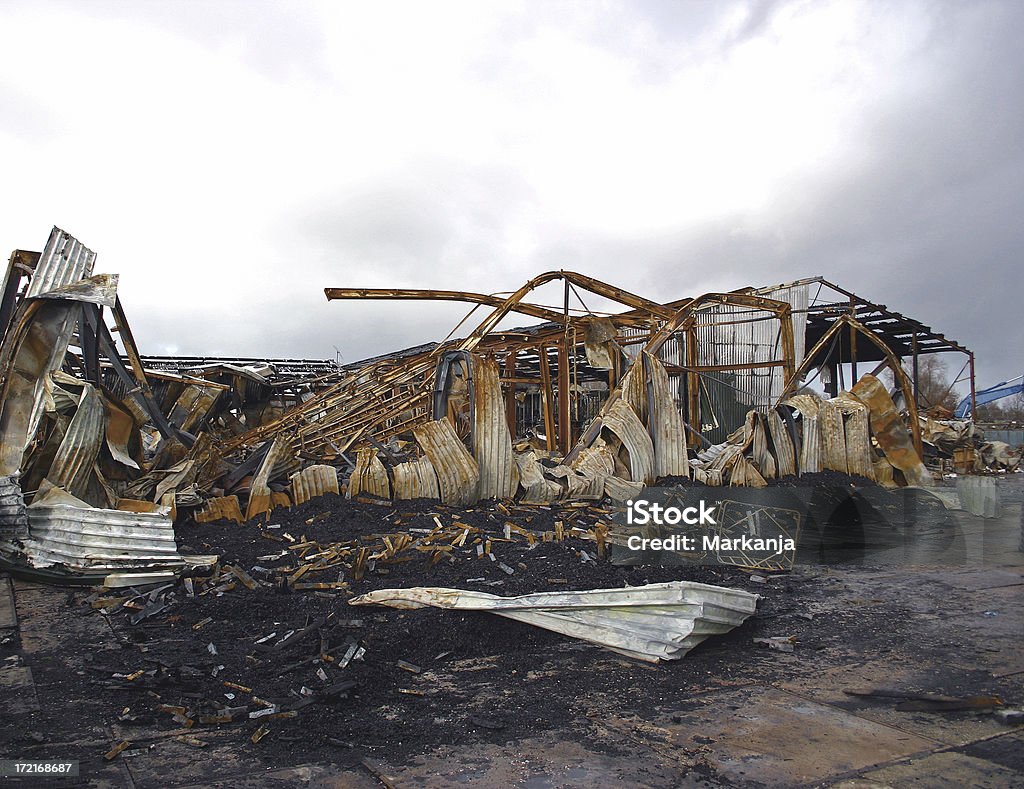 Burnt le bâtiment - Photo de Grange libre de droits