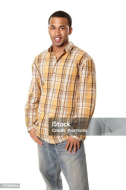 Casual Uomo In Plaid - Fotografie stock e altre immagini di Abbigliamento casual - Abbigliamento casual, Adulto, Afro-americano