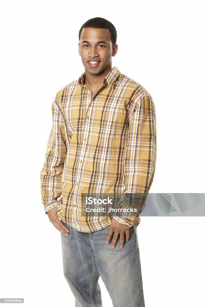 Homem Casual em xadrez escocês - Royalty-free 20-29 Anos Foto de stock