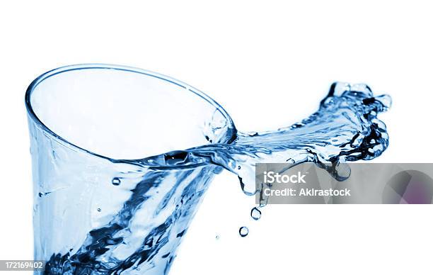 Water Splash Stock Photo - Download Image Now - Water, Spilling, Drinking Glass
