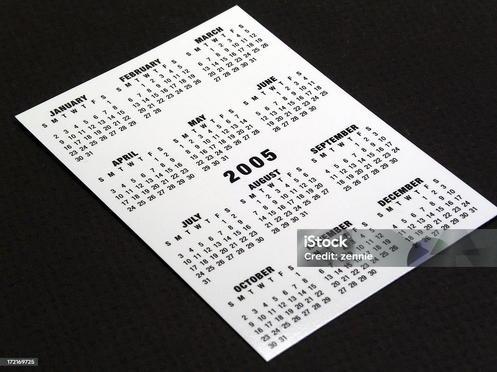 Calendário para 2005 - Foto de stock de 2005 royalty-free