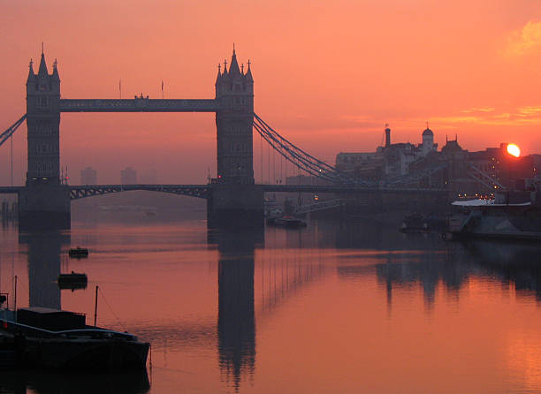 Tower Bridge at Dawn stock photo