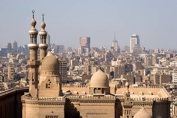 sur la ville du caire, en égypte - al azhar photos et images de collection