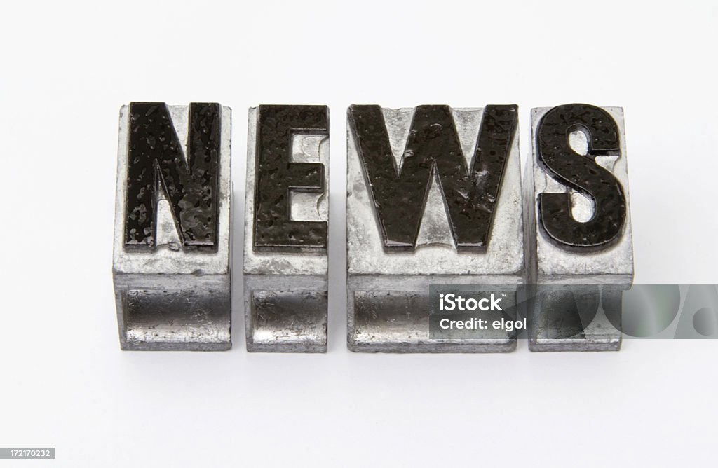 News-quattro blocchi di stampa - Foto stock royalty-free di A forma di blocco