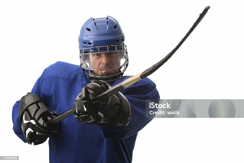 Hockey player - Zbiór zdjęć royalty-free (Agresja)