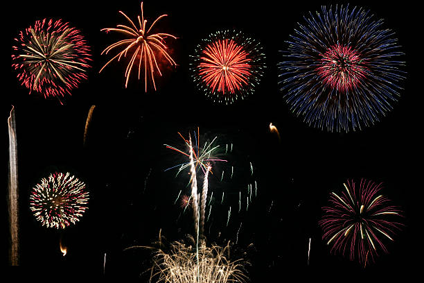 Fireworks Collage 2 stock photo