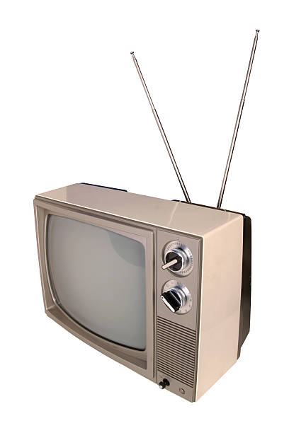 istock Vintage black & white television with rabbit ears antenna 172170769