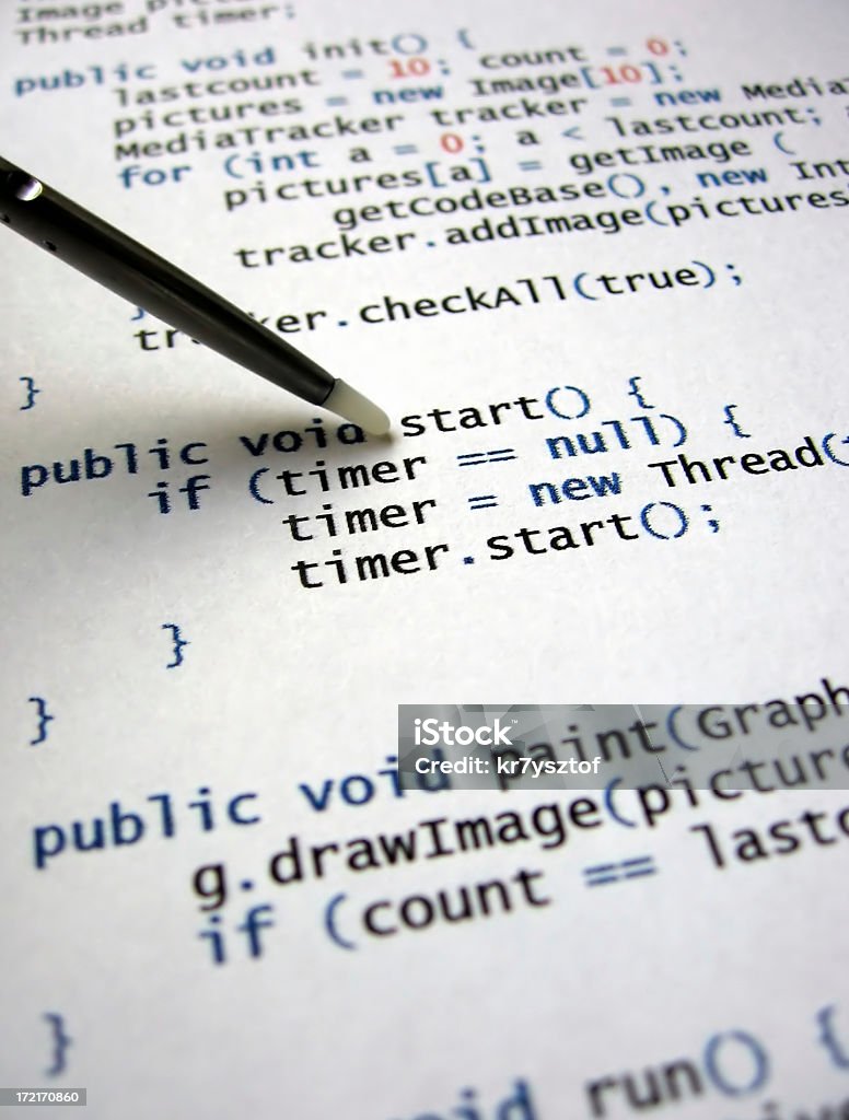 Código de Java - Foto de stock de Codificar libre de derechos