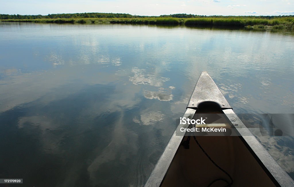 Tipp von einem Kanu auf einem salt river marsh - Lizenzfrei Feuchtgebiet Stock-Foto