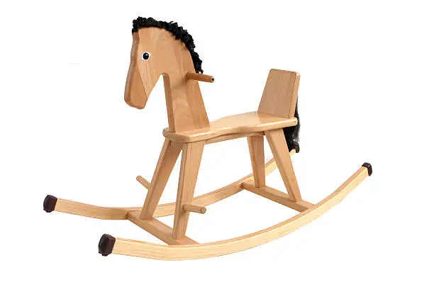 Rocking Horse isolated on white background (clipping path included)