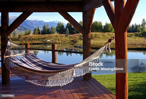 Foto de Rede Do Lago e mais fotos de stock de Rede de dormir - Rede de dormir, Jardim particular, Lago