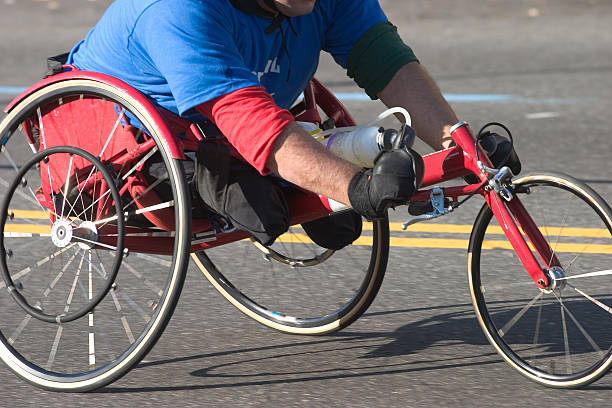 장애 레이서 - physical impairment athlete sports race wheelchair 뉴스 사진 이미지