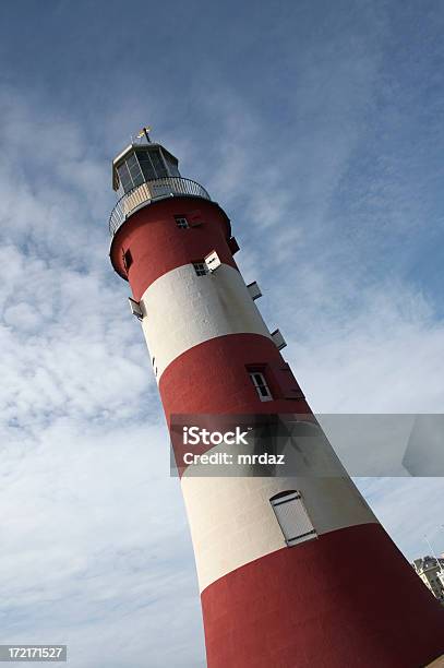 Photo libre de droit de Phare De Plymouth Royaumeuni banque d'images et plus d'images libres de droit de Phare - Phare, À rayures, Ampoule électrique