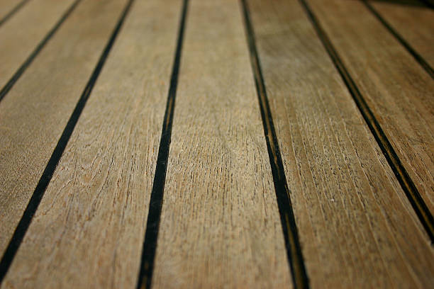 Teak Deck stock photo