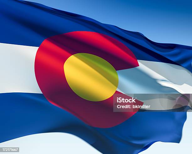 Foto de Bandeira Do Colorado e mais fotos de stock de Bandeira - Bandeira, Colorado, Bandeira do Colorado