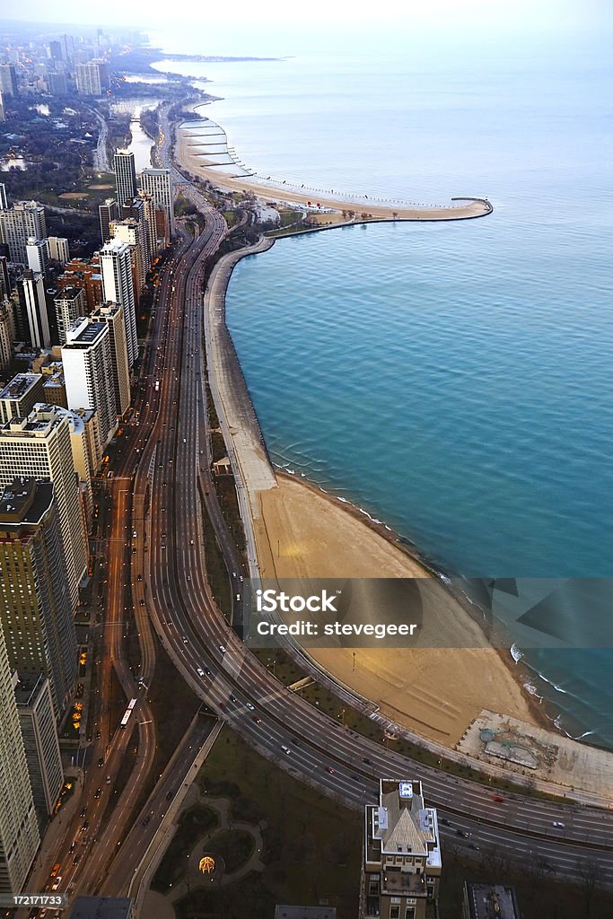 Crepúsculo Lakeshore, Chicago - Foto de stock de Apartamento royalty-free