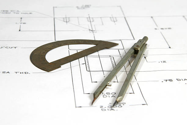 rédaction des outils - engineering drafting plan drawing photos et images de collection