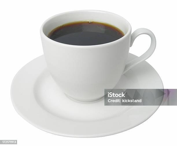 Foto de Xícara De Café Com Traçado De Recorte e mais fotos de stock de Café - Bebida - Café - Bebida, Cor Preta, Fundo Branco