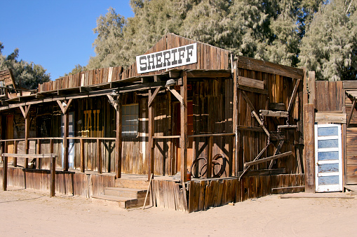 Old Western designed campground with wild west town