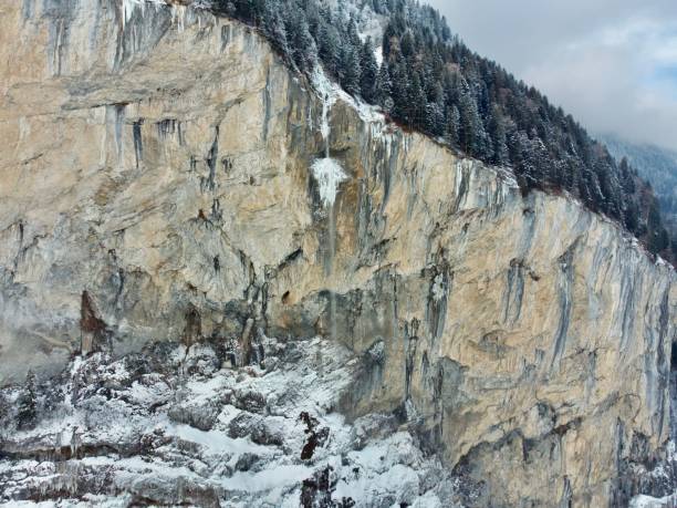 lauterbrunnen スイスの - jungfrau waterfall tree nature ストックフォトと画像